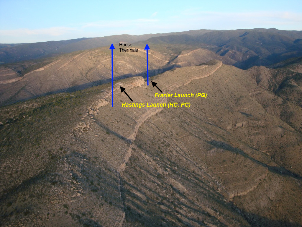 Dry Canyon thermal locations